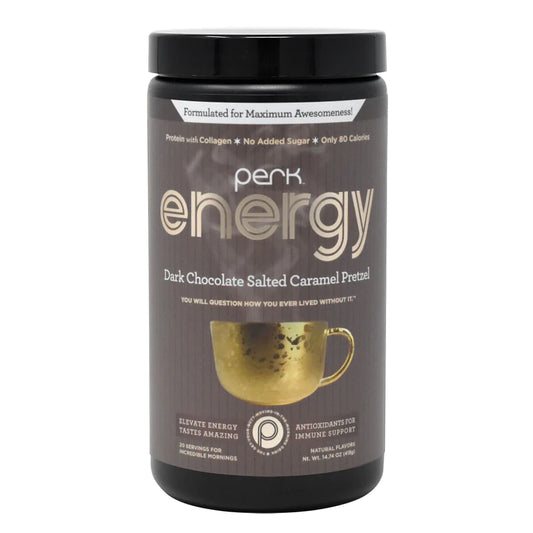 Perk Energy Dark Chocolate Salted Caramel Pretzel